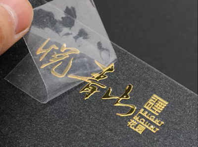 Gold crystal sticker UV printing